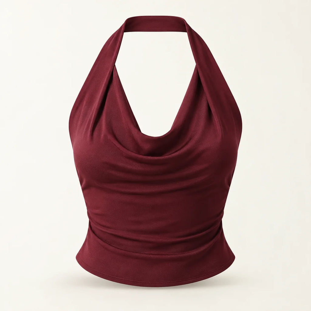The Maris Halter Top — Deep Burgundy